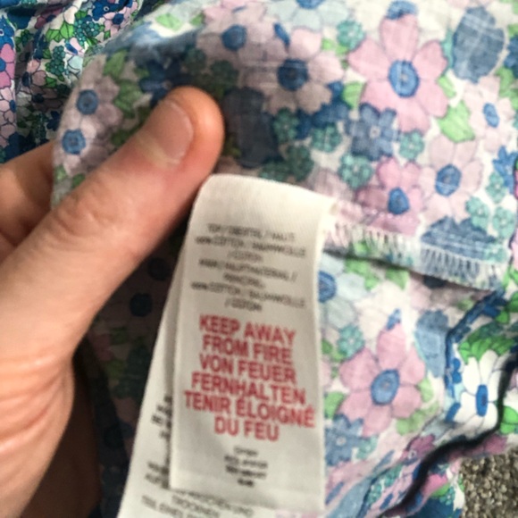 Mini Boden Printed Dress Set in Sea Breeze Blue Floral Print Size 7-8 Years - Picture 6 of 16